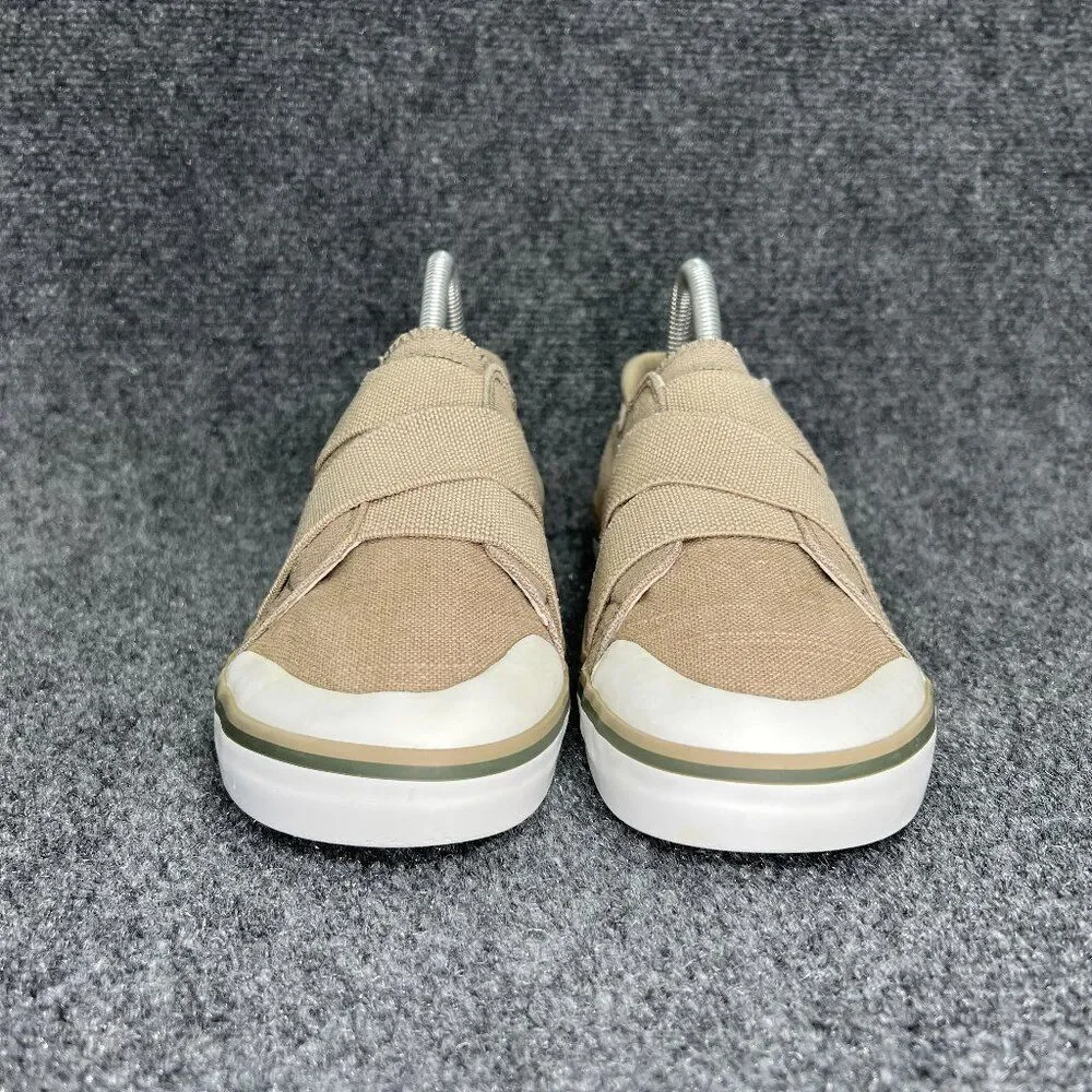 Keen Elsa III Shoes Womens Size 7.5 Tan Canvas Slip On Athletic Outdoor Sneakers - Picture 2 of 11